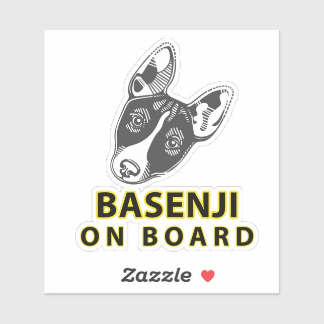 Basenji an Bord Aufkleber (Blatt)