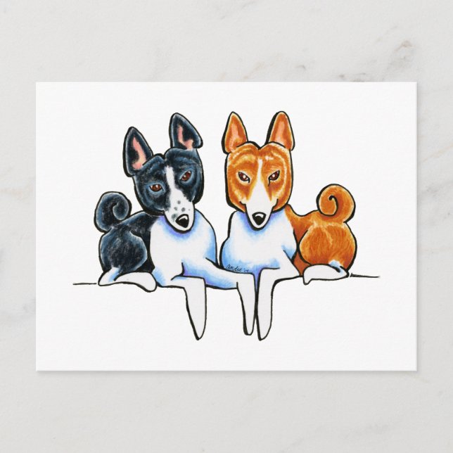 Basenji Buds Postkarte (Vorderseite)