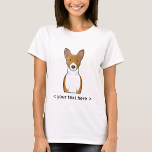 Basenji Cartoon-Porträt personalisiert T-Shirt