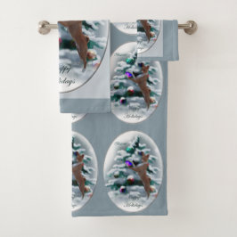 Basenji Christmas Badhandtuch Set