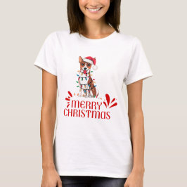 Basenji Christmas Lights Xmas Hunde Geschenke T-Shirt