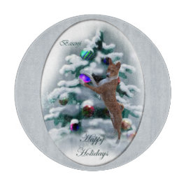 Basenji Christmas Schneidebrett