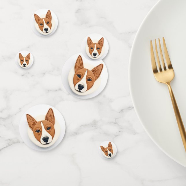 Basenji Dog 3D Inspiriert Konfetti (Gruppe)