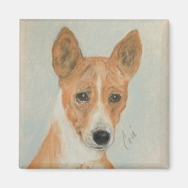 Basenji Dog Art Magnet (Vorne)