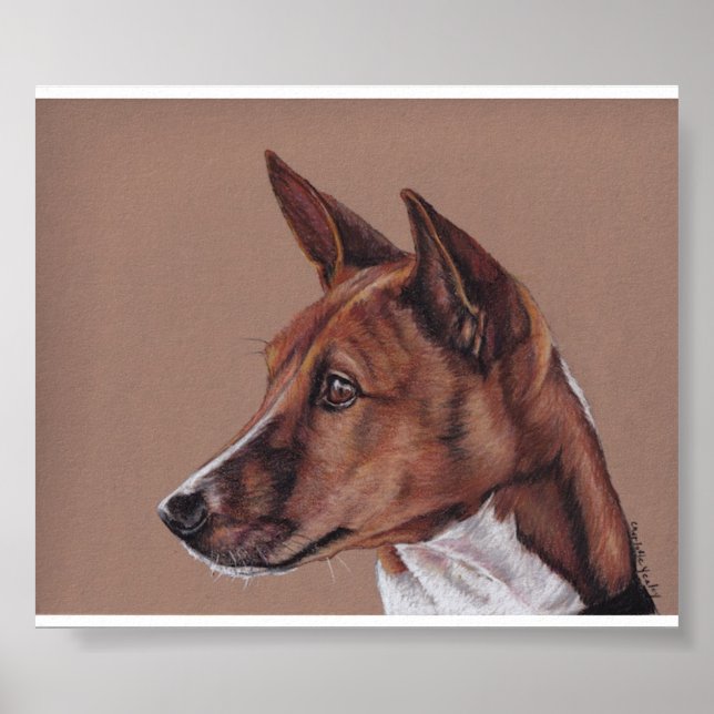 Basenji Dog Art Print Poster (Vorne)
