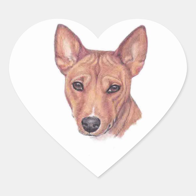 Basenji Dog Art Sticker (Vorderseite)