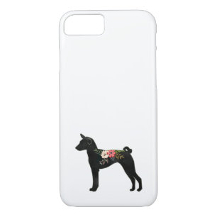 Basenji Dog Breed Boho Floral Silhouette Case Mate