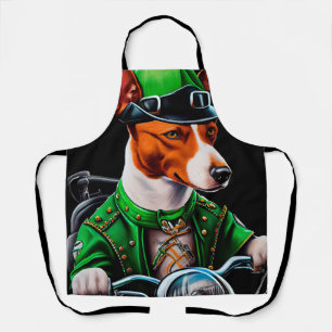 Basenji Dog Fahrrad St. Patrick's Day Schürze