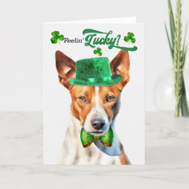 Basenji Dog Lucky St Patrick's Day Feiertagskarte