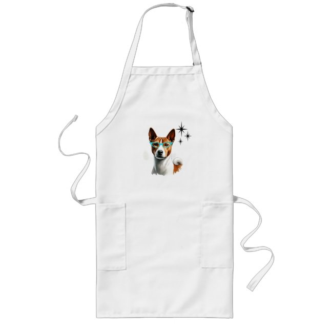 Basenji Dog Mitte des Jahrhunderts Lange Schürze (Vorne)