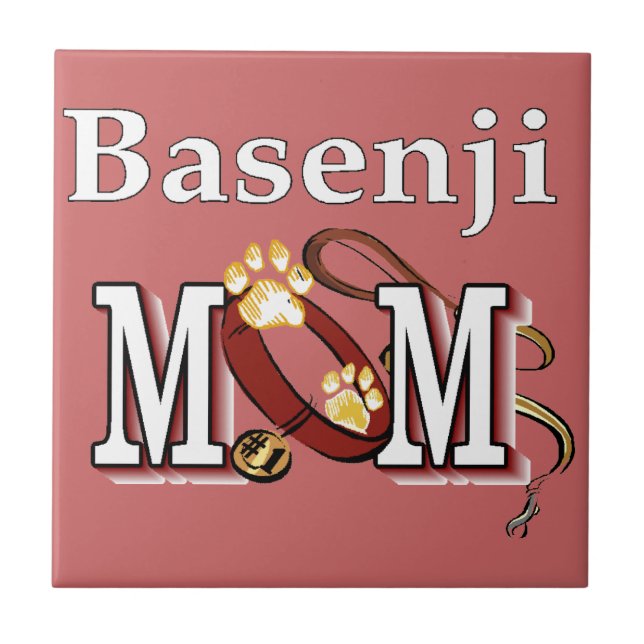 Basenji Dog MOM Fliese (Vorderseite)