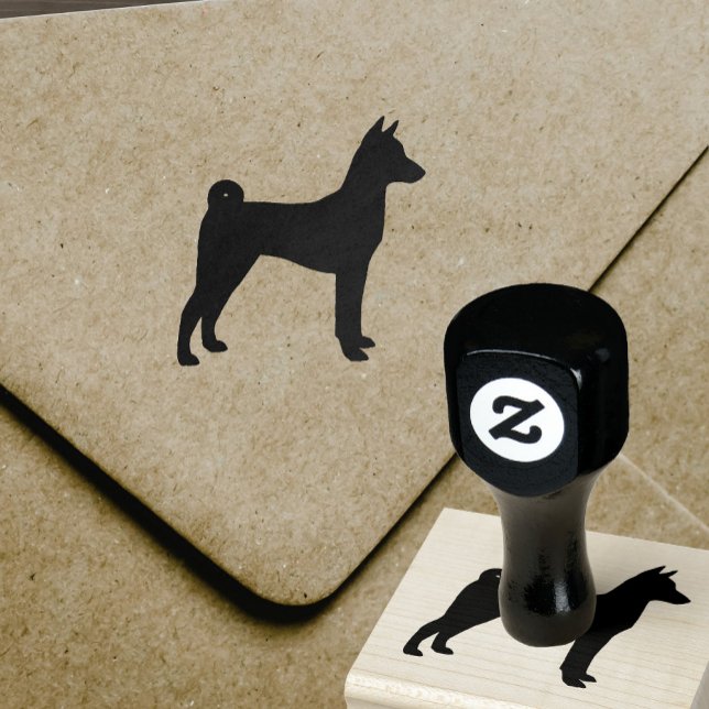 Basenji Dog Rasse Silhouette Gummistempel (Von Creator hochgeladen)