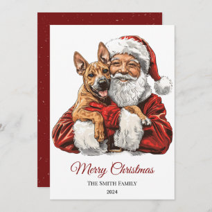 Basenji Dog Santa Claus Weihnachten