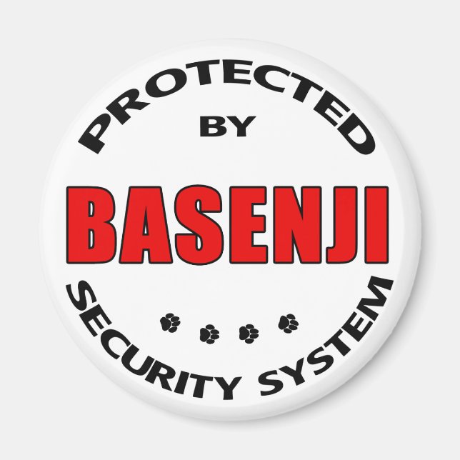 Basenji Dog Security Magnet (Vorne)