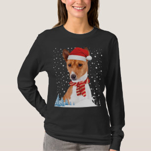 Basenji Dog Ugly Christmas Sweater Weihnachtsmannm T-Shirt