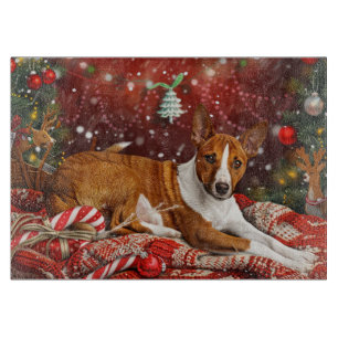 Basenji Dog Weihnachtsfest Schneidebrett