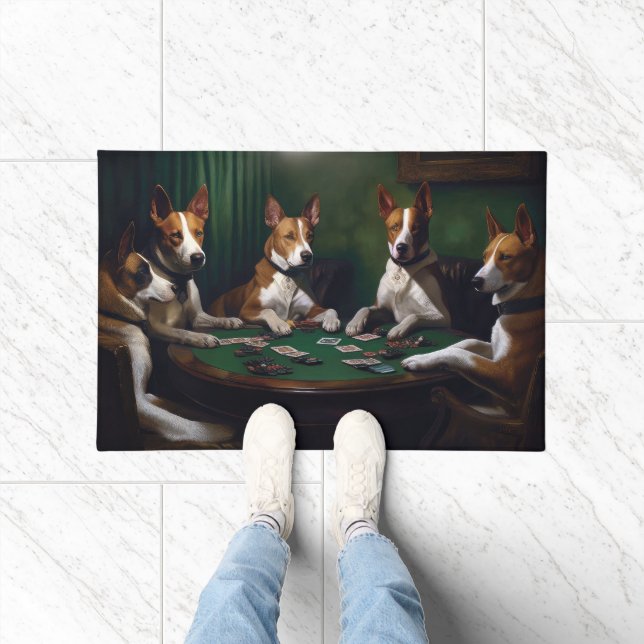 Basenji Dogs Poker Art Fußmatte (Indoor)