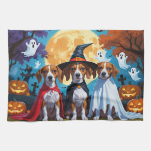 Basenji Dogs Pumpkin Halloween Funny Geschirrtuch