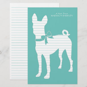 Basenji Doppy Welpe Briefpapier
