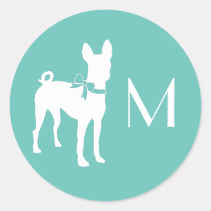 Basenji Doppy Welpe Runder Aufkleber