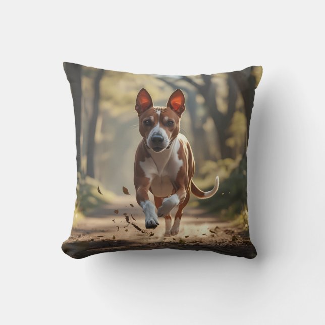 Basenji Elegant Throw Kissen (Vorderseite)