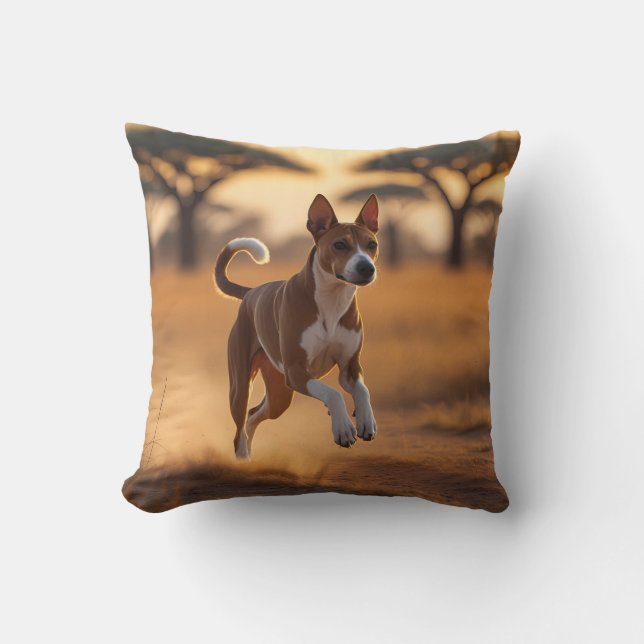 Basenji Elegant Throw Kissen (Vorderseite)