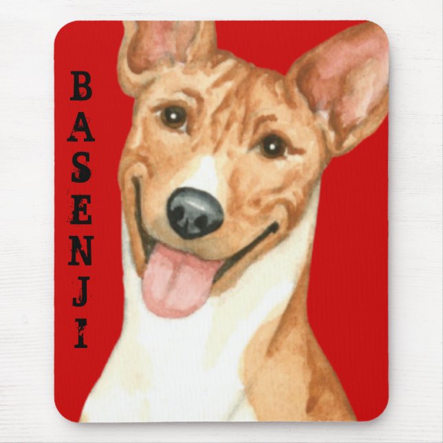 Basenji-Farbblock Mousepad (Vorne)