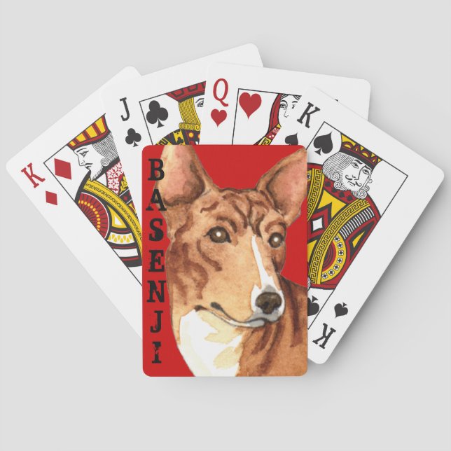 Basenji-Farbblockkarten Spielkarten (Rückseite)