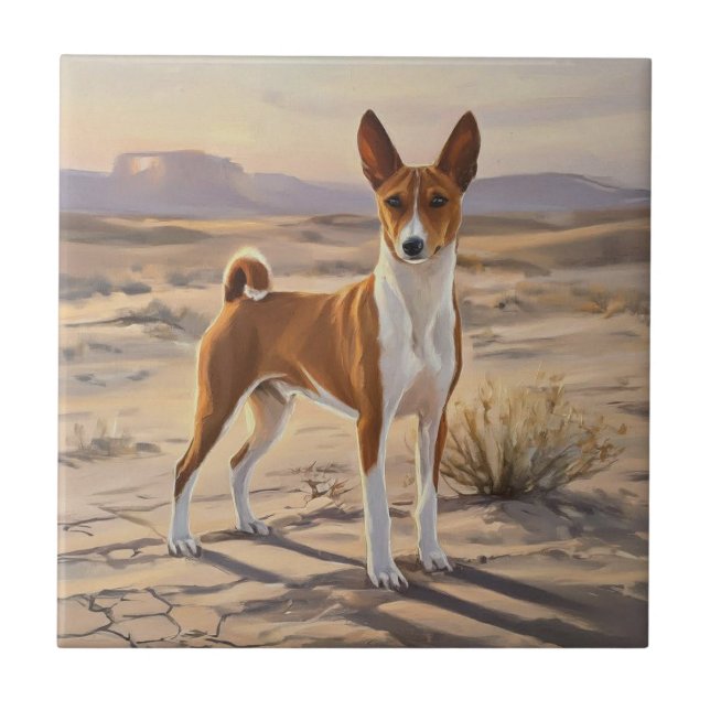 Basenji Fliese (Vorderseite)