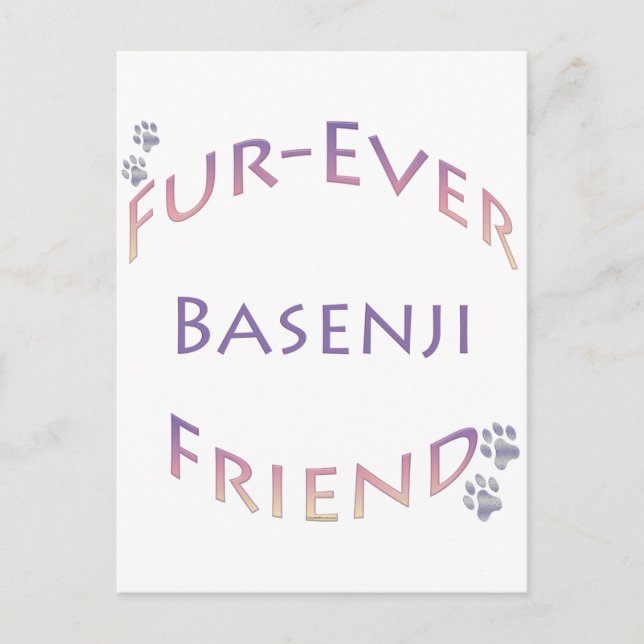Basenji Furever Postkarte (Vorderseite)