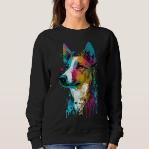 Basenji - Graffiti Neon Ink Splash Sweatshirt