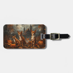 Basenji Halloween Night Doggy Delight Gepäckanhänger