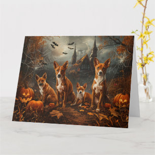 Basenji Halloween Night Doggy Delight Karte