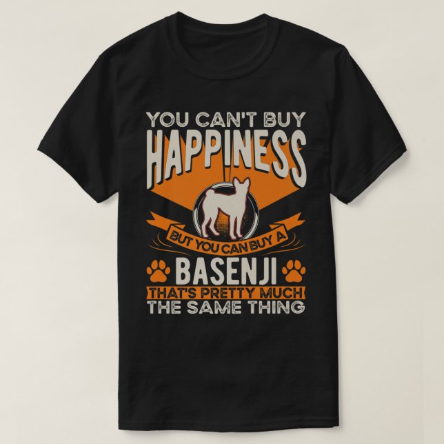 Basenji Happiness Congo Terrier Basenji Premium T-Shirt (Design vorne)