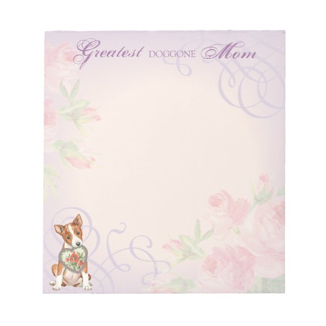 Basenji Heart Mama Notizblock (Vorderseite)