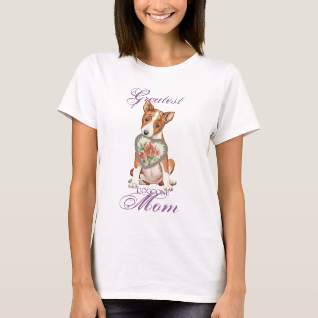 Basenji Heart Mama T-Shirt (Vorderseite)