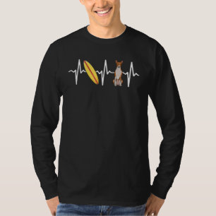 Basenji Heartbeat Hund surfen T-Shirt