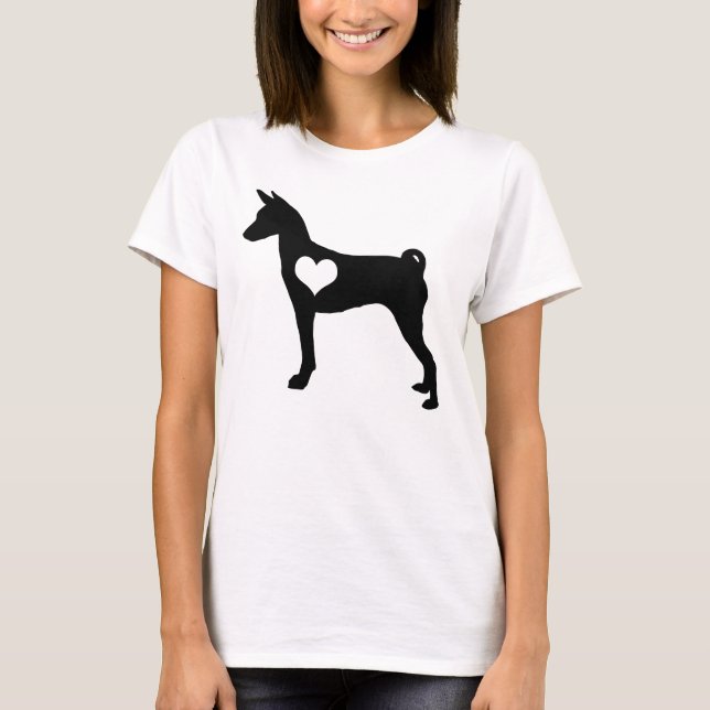 Basenji Herz-T - Shirt (Vorderseite)