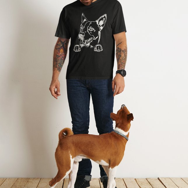 Basenji Hound Sketched Head T-Shirt (Von Creator hochgeladen)