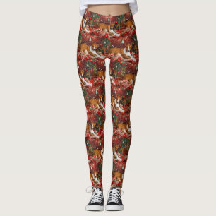 Basenji-Hund Weihnachtsfestlich Leggings