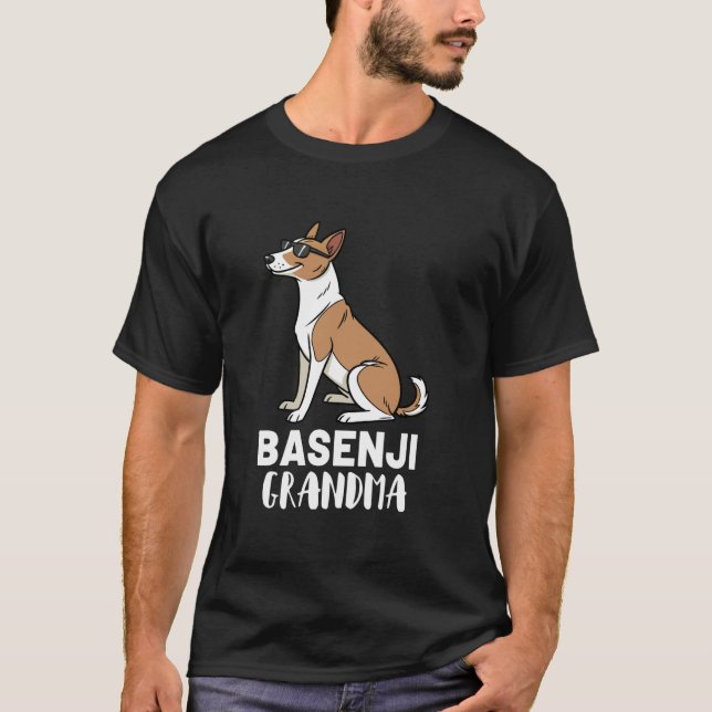 Basenji-Hundebesitzer-Oma T-Shirt (Vorderseite)