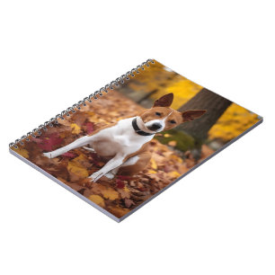 Basenji im Herbst Leaves Fall Inspiriert Notizblock