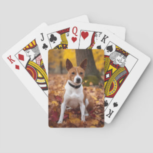 Basenji im Herbst Leaves Fall Inspiriert Spielkarten