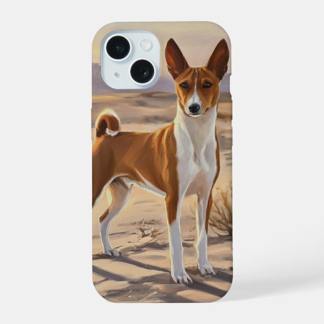 Basenji iPhone 15 Hülle (Rückseite)