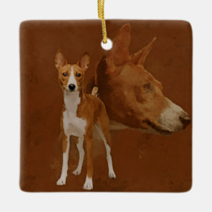 Basenji Keramikornament