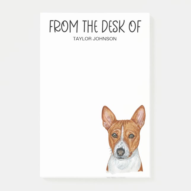 Basenji Lover Post-it Klebezettel (Vorderseite)
