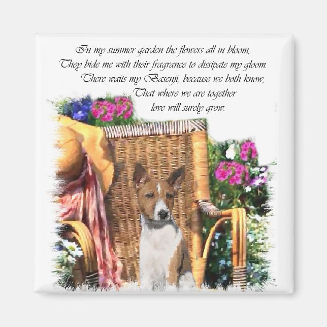 Basenji Lovers Kunstgeschenke Magnet (Vorne)