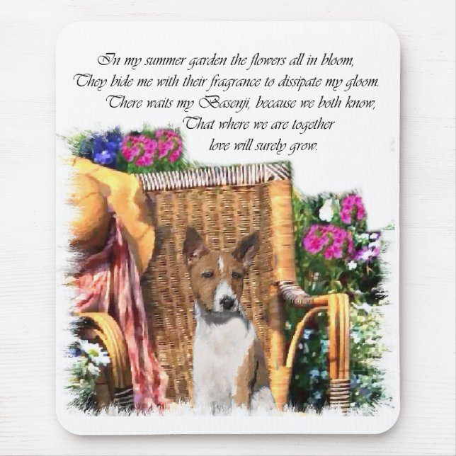 Basenji Lovers Kunstgeschenke Mousepad (Vorne)