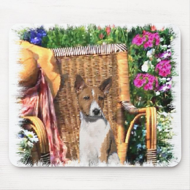 Basenji Lovers Kunstgeschenke Mousepad (Vorne)