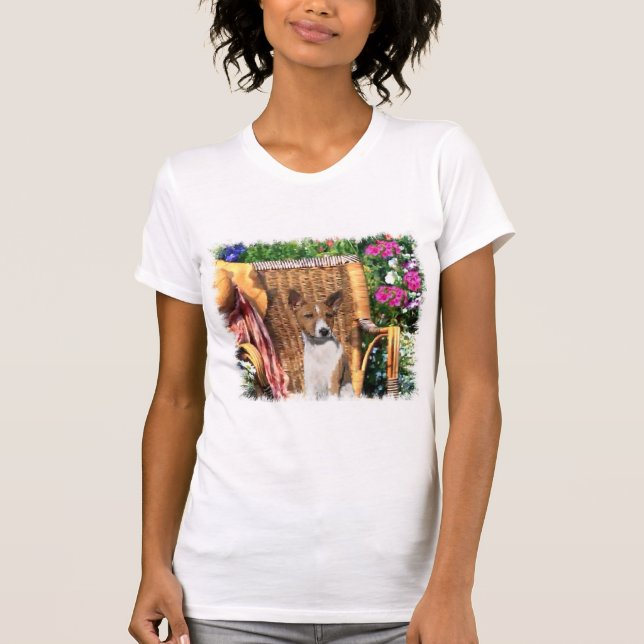 Basenji Lovers Kunstgeschenke T-Shirt (Vorderseite)